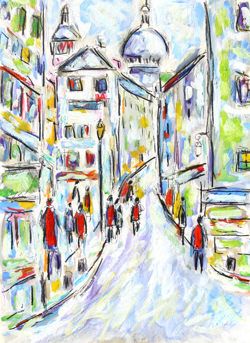 Bleu Montmartre von Jean Mirre, Werk auf Papier kaufen auf Singulart