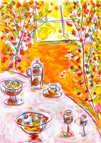 Let the sunshine in van Jean Mirre, Werk op papier te koop op Singulart