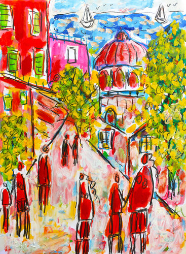 Good day sunshine par Jean Mirre, Œuvre sur papier en vente sur Singulart