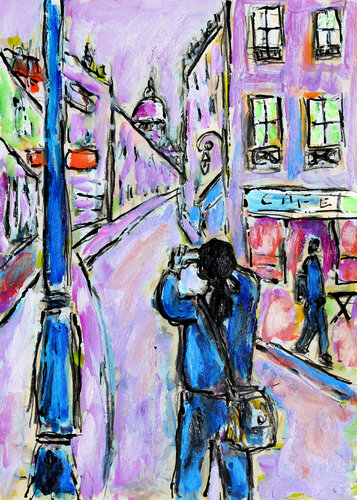 exLa touriste japonaise van Jean Mirre, Schilderij te koop op Singulart