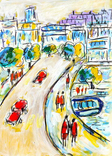 La péniche von Jean Mirre, Werk auf Papier kaufen auf Singulart