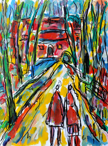 Love and wood by Jean Mirre, Painting for Sale on Singulart
