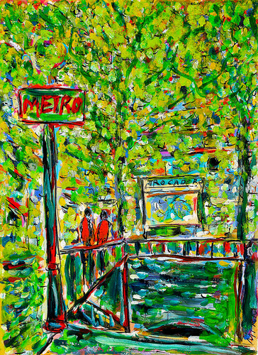 Métro Trocadéro von Jean Mirre, Malerei kaufen auf Singulart