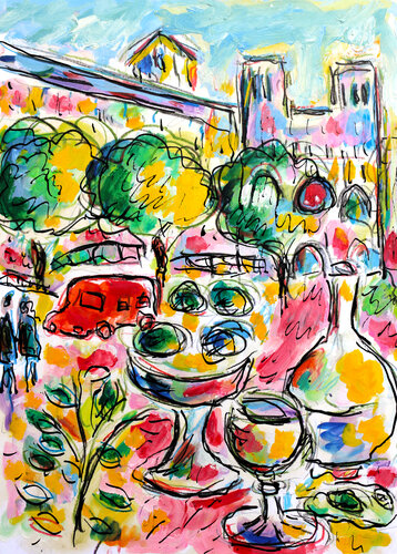 Good living par Jean Mirre, Peinture en vente sur Singulart