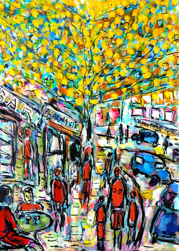 Drugstore Publicis par Jean Mirre, Peinture en vente sur Singulart