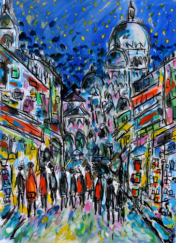 exRue du ciel van Jean Mirre, Werk op papier te koop op Singulart