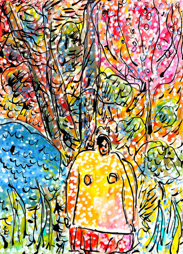 Au bord de l'étang van Jean Mirre, Schilderij te koop op Singulart