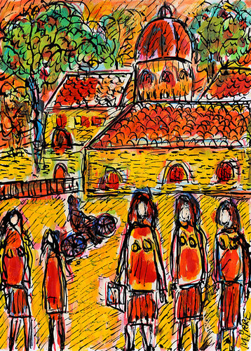 Prieuré par Jean Mirre, Peinture en vente sur Singulart