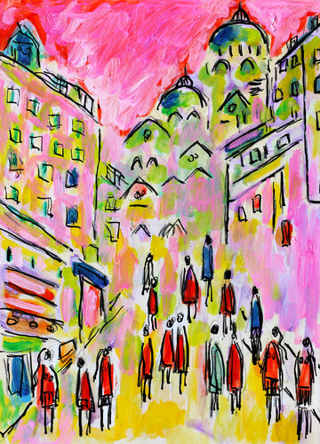 Ciel de Paris  SOLD van Jean Mirre, Schilderij te koop op Singulart