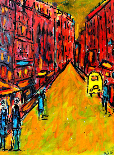 Rue Lepic par Jean Mirre, Peinture en vente sur Singulart