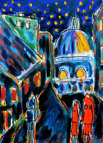 exVille et mystères van Jean Mirre, Schilderij te koop op Singulart