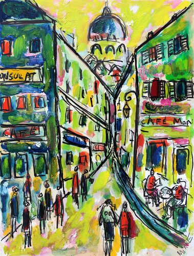 Paris séduit by Jean Mirre, Painting for Sale on Singulart