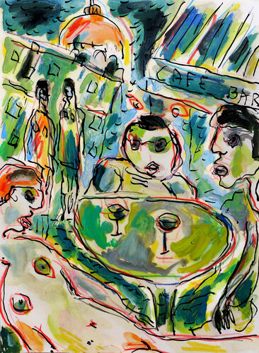 Paris de Sartre par Jean Mirre, Peinture en vente sur Singulart