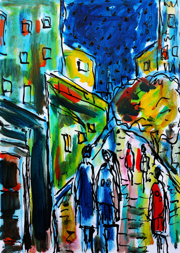 Retiens la nuit par Jean Mirre, Peinture en vente sur Singulart