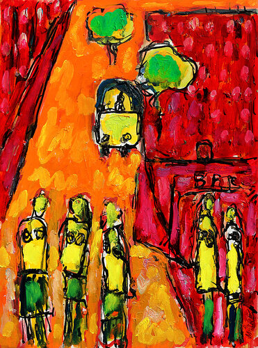 Femmes du bar par Jean Mirre, Peinture en vente sur Singulart