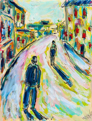 Boy meets girl di Jean Mirre, Pittura in vendita su Singulart