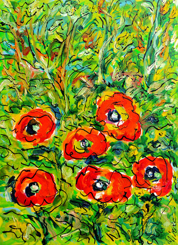 Par la Nature (Rimbaud) van Jean Mirre, Schilderij te koop op Singulart