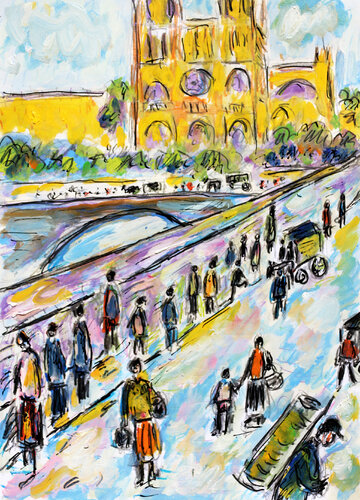 Vers Notre-Dame (après Luce) by Jean Mirre, 회화 for Sale on Singulart