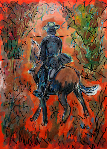 Lonesome cowboy van Jean Mirre, Schilderij te koop op Singulart