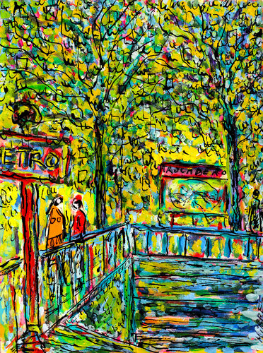 Station Trocadéro di Jean Mirre, Pittura in vendita su Singulart