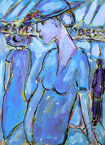 exCafé Deux van Jean Mirre, Schilderij te koop op Singulart