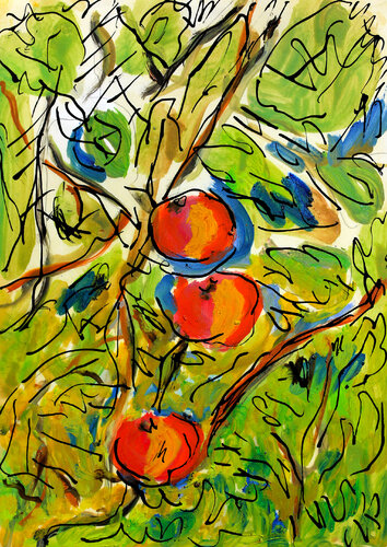 Pomme d'api par Jean Mirre, Peinture en vente sur Singulart