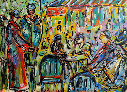exCafé crème van Jean Mirre, Schilderij te koop op Singulart