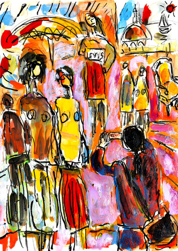 Pollution visuelle par Jean Mirre, Peinture en vente sur Singulart