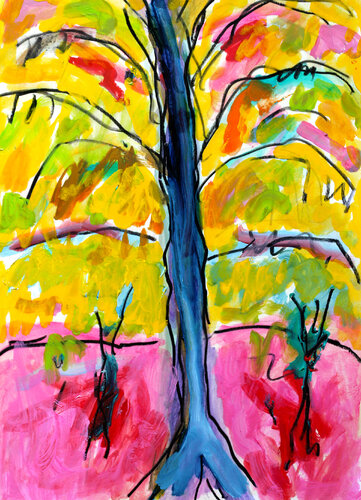 Fête de l'arbre par Jean Mirre, Peinture en vente sur Singulart