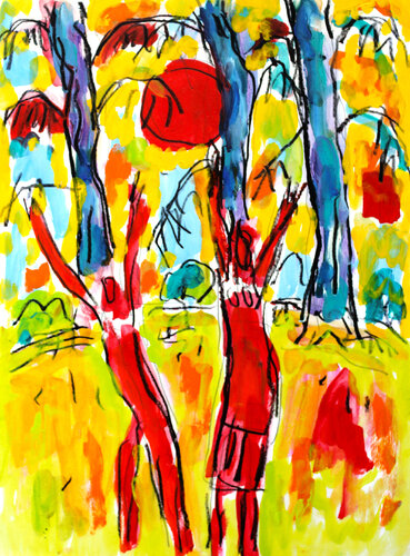 Fête du soleil par Jean Mirre, Peinture en vente sur Singulart