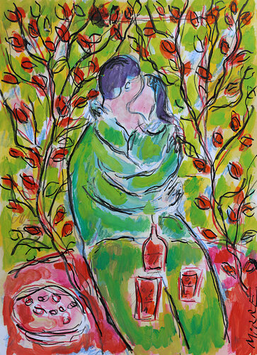 Baiser  SOLD von Jean Mirre, Malerei kaufen auf Singulart