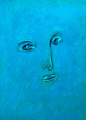 Regard bleu di Jean Mirre, Pittura in vendita su Singulart