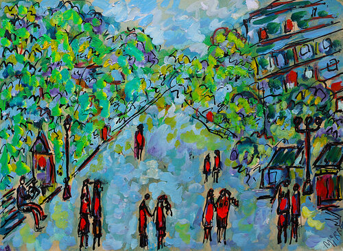 Bois de Boulogne par Jean Mirre, Peinture en vente sur Singulart