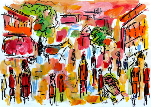 Charrette di Jean Mirre, Pittura in vendita su Singulart
