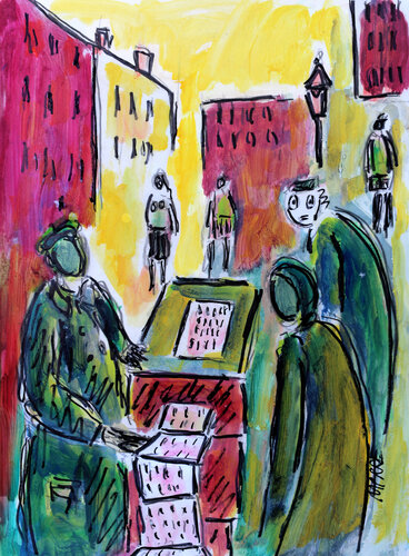 Orgue de barbarie van Jean Mirre, Schilderij te koop op Singulart