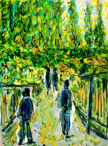 Allée du bois van Jean Mirre, Schilderij te koop op Singulart