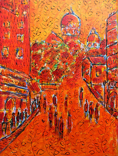 exL'ouverture du bar par Jean Mirre, Peinture en vente sur Singulart