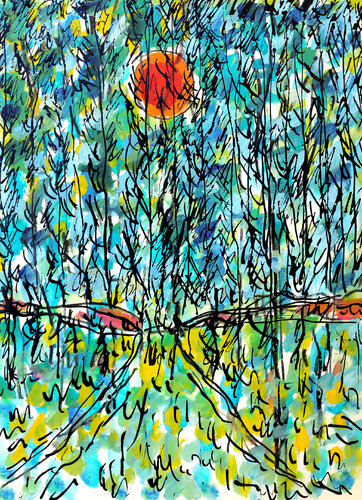 Plaine du Pô van Jean Mirre, Schilderij te koop op Singulart