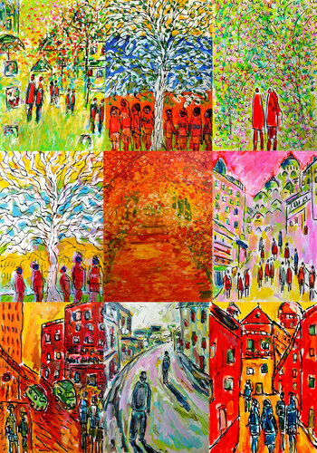 Café/Automne de Jean Mirre, Pintura a la venta en Singulart