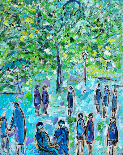 exSous le chêne par Jean Mirre, Peinture en vente sur Singulart