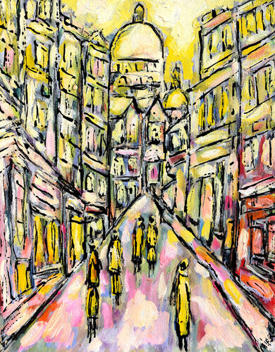 Montmartre lu et approuvé von Jean Mirre, Malerei kaufen auf Singulart