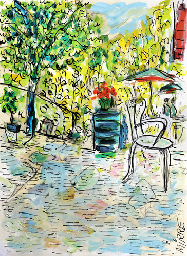 Jardin de Puiseaux by Jean Mirre, Painting for Sale on Singulart