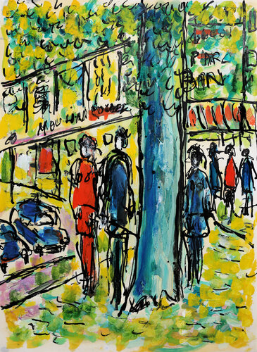 Bon vieux Pigalle van Jean Mirre, Schilderij te koop op Singulart