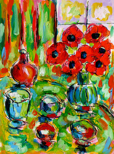 Bouquet printanier van Jean Mirre, Schilderij te koop op Singulart