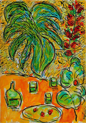 Plante verte di Jean Mirre, Pittura in vendita su Singulart