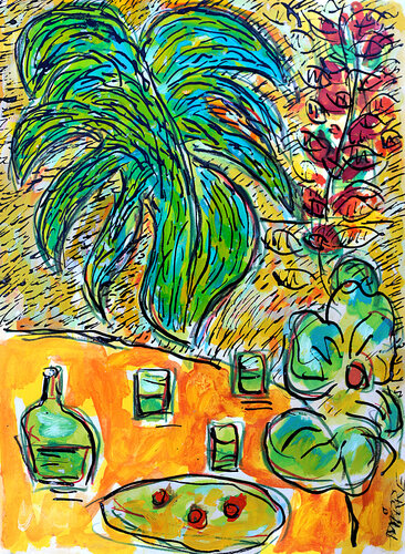 Plante verte by Jean Mirre, Painting for Sale on Singulart