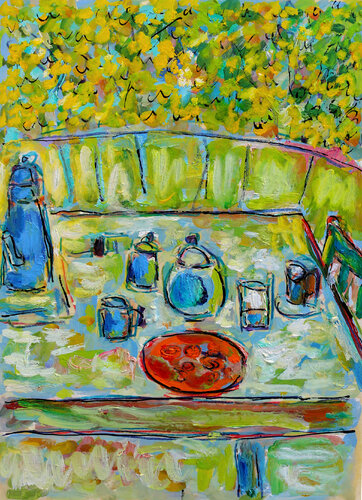 Table et jardin von Jean Mirre, Malerei kaufen auf Singulart