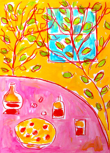 Clafoutis by Jean Mirre, Painting for Sale on Singulart