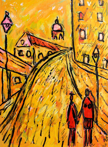 Les amours jaunes van Jean Mirre, Schilderij te koop op Singulart