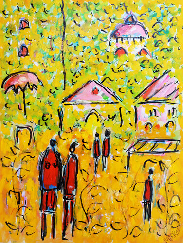 Tertre jaune by Jean Mirre, Painting for Sale on Singulart